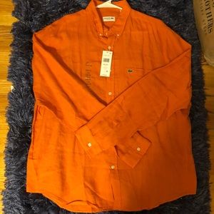 Lacoste Button Down Linen Shirt